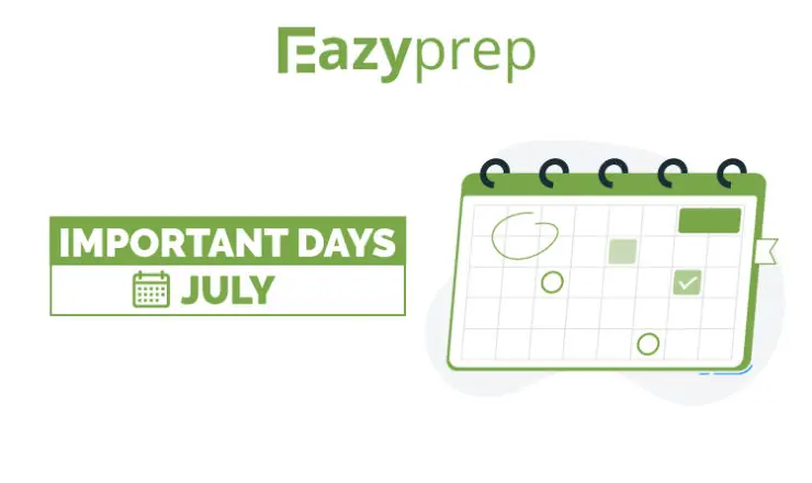 Important Days July Important Days In July